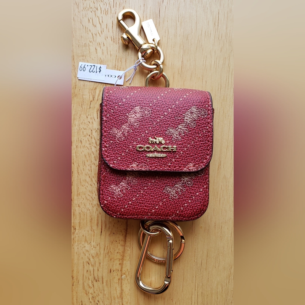 COACH Bag Charm With Horse And Carriage Print